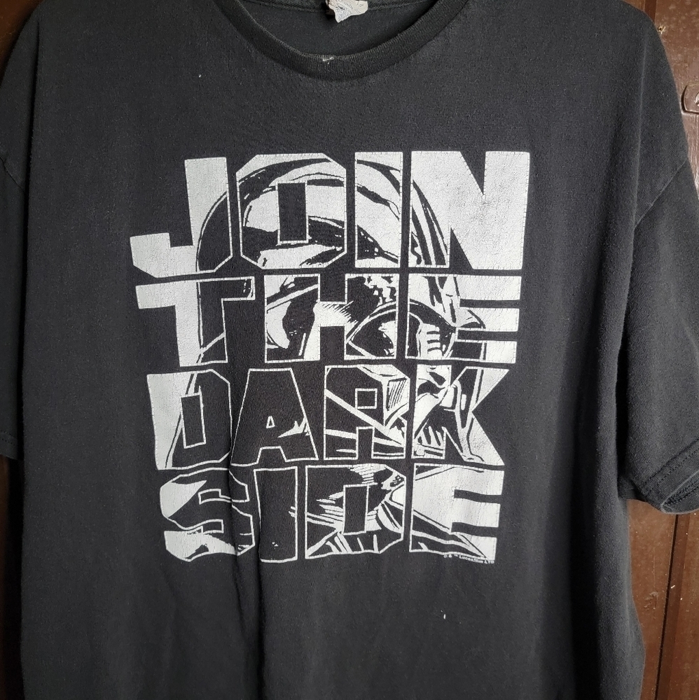Vntg JOIN THE DARK SIDE STAR WARS TEE SZ XL